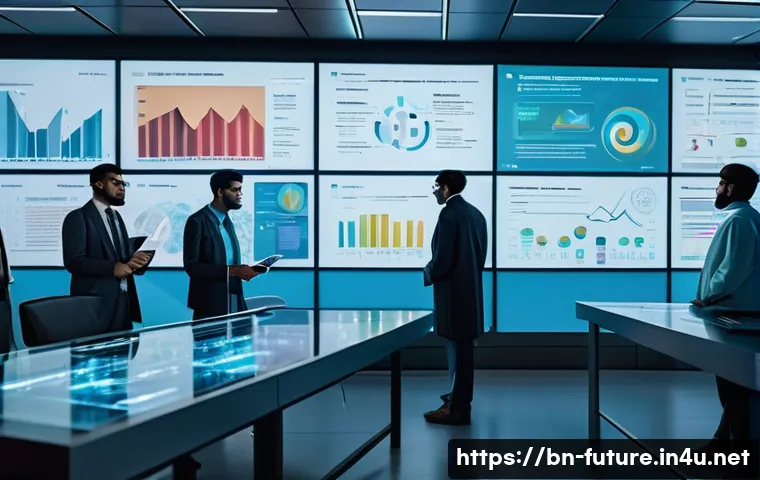미래학의 역사 - A detailed futuristic research lab scene featuring a diverse group of Bengali scientists and futuris...